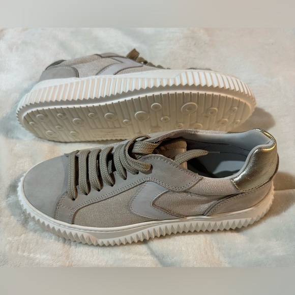 Voile Blanche Lipari Sneakers in Cream Beige Size 38 US Size 8 - Picture 7 of 12